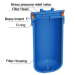 2-Stufen Hauswasserfilteranlage 10 Zoll (Big Blue Serie) | Wickelfilter 20µm | Lamellenfilter 5µm
